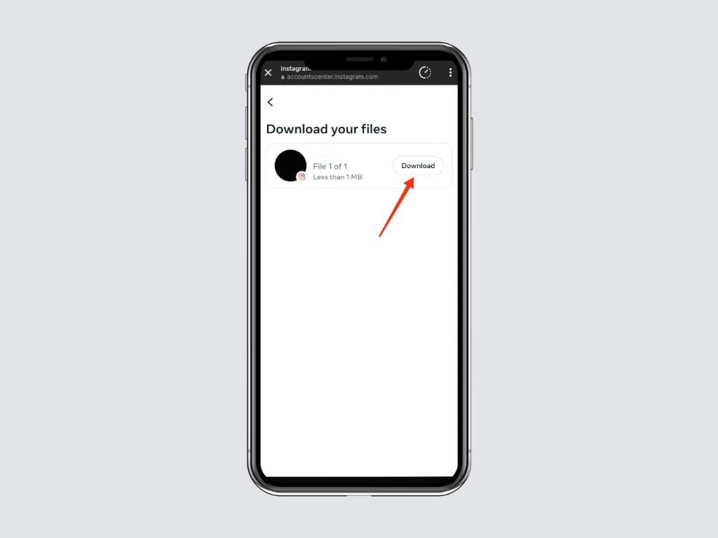 Download your files screen with the Download button highlighted.